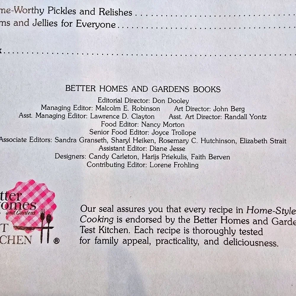 1975 Better Homes Gardens Home-Style Cooking1st Print Cookbook +‎ Ephemera